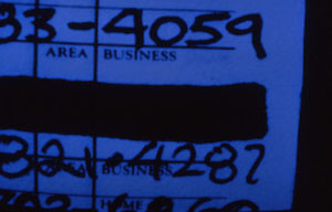 Fluorescent writing examination example
